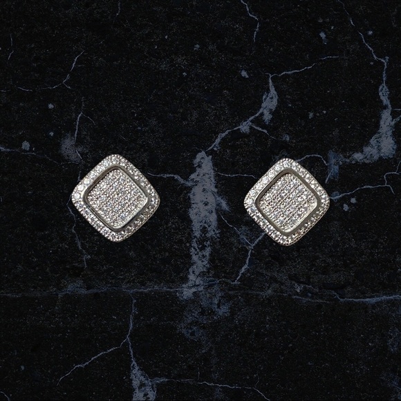 Jewelry - Crystal and Rhodium Post Earrings